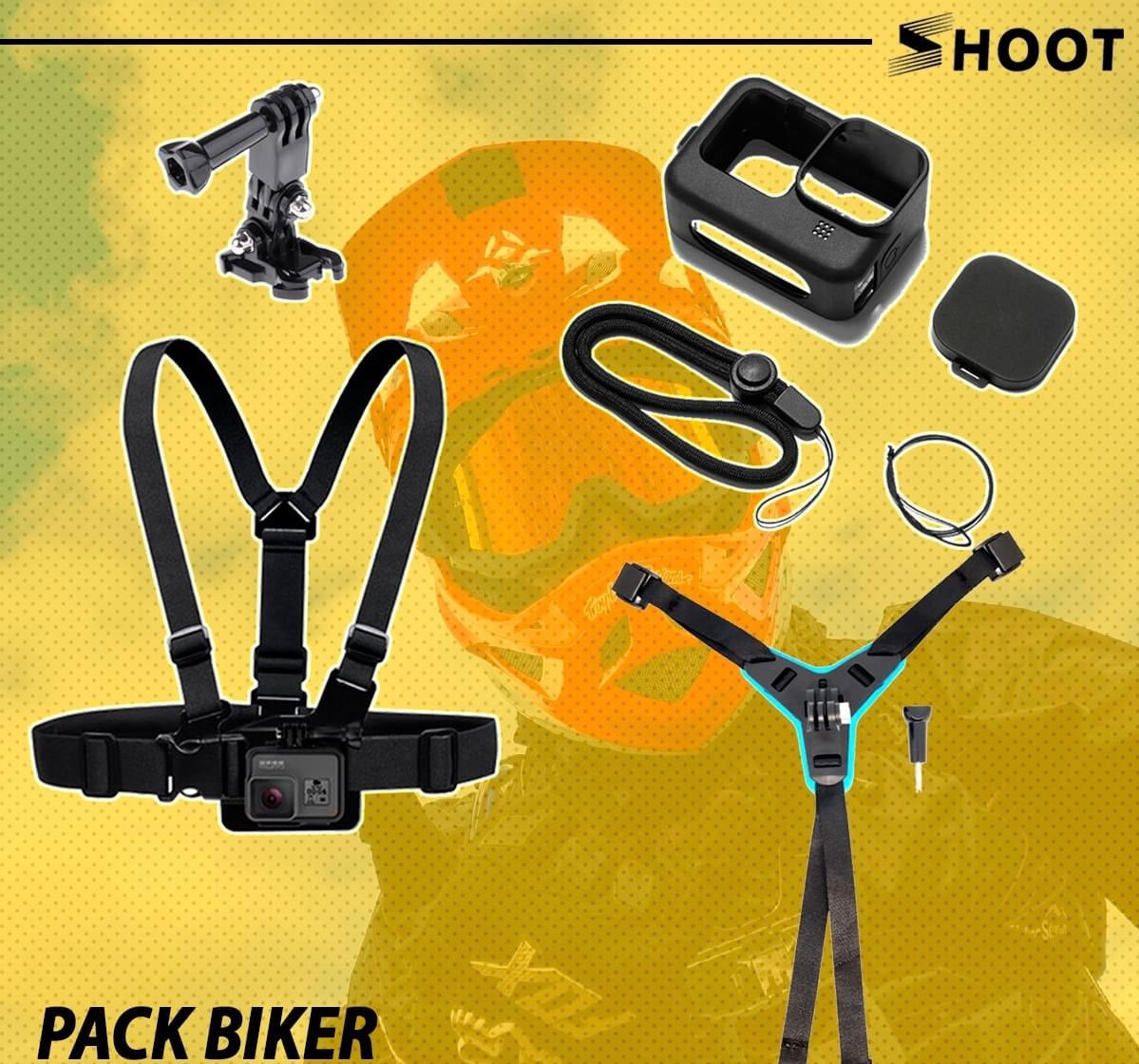 Pack Biker 2 para Gopro Hero 12 11 10 9 Black