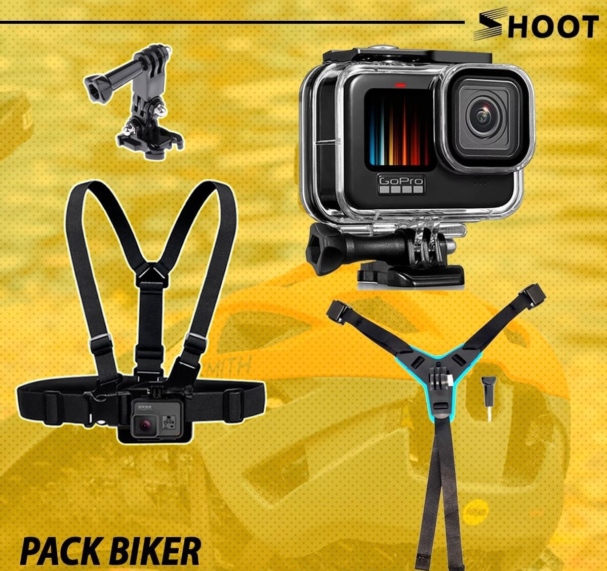 Pack Biker para Gopro Hero 12 11 10 9 Black